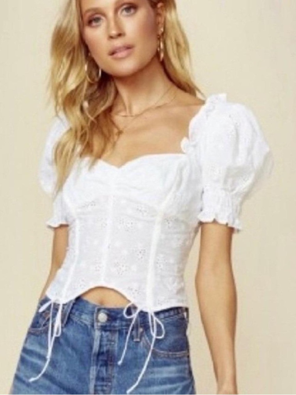 For Love and Lemons eyelet top
